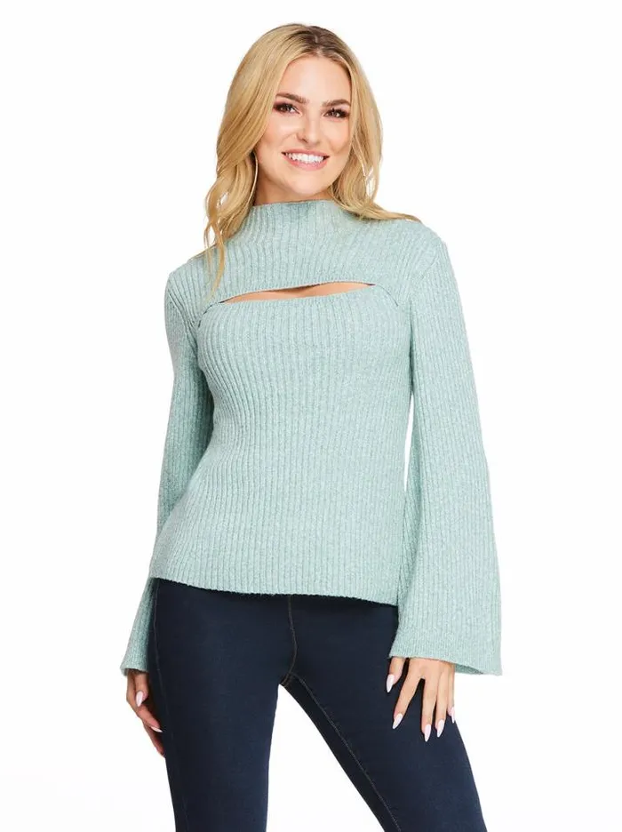 Tops Clothing Jessica Simpson Kaida Sweater In Vineyard Green