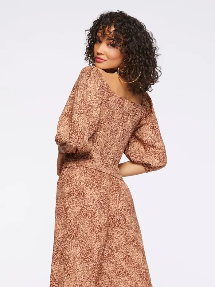 Tops Clothing Jessica Simpson Katiya Top In Winding Leopard