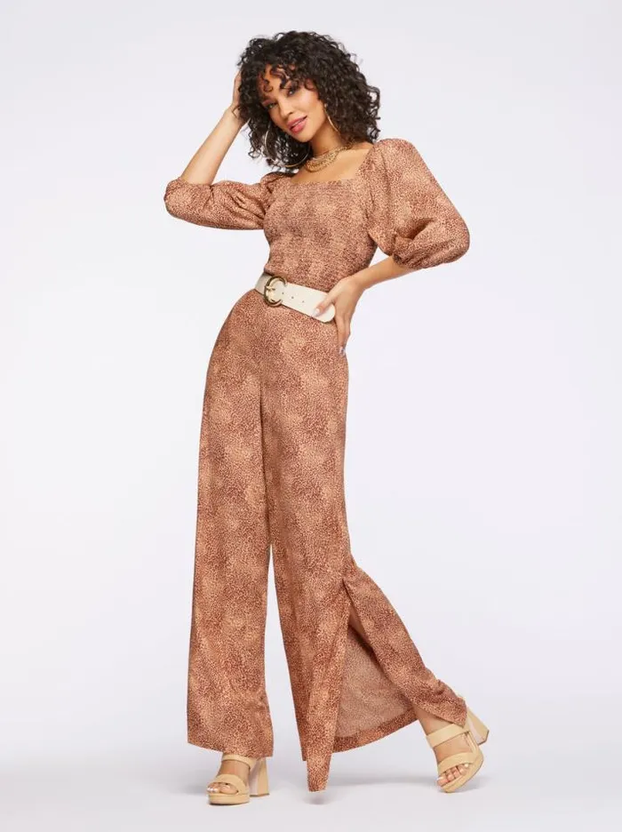 Tops Clothing Jessica Simpson Katiya Top In Winding Leopard