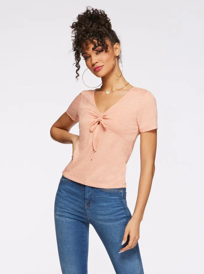 Tops Clothing Jessica Simpson Kendyl Top In Brandied Melon