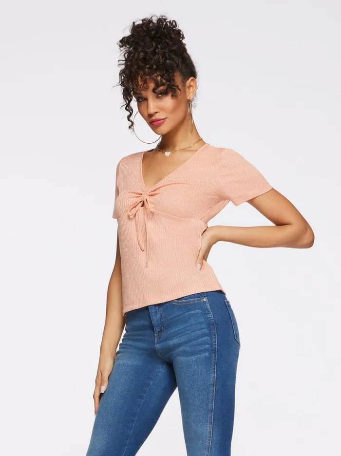 Tops Clothing Jessica Simpson Kendyl Top In Brandied Melon