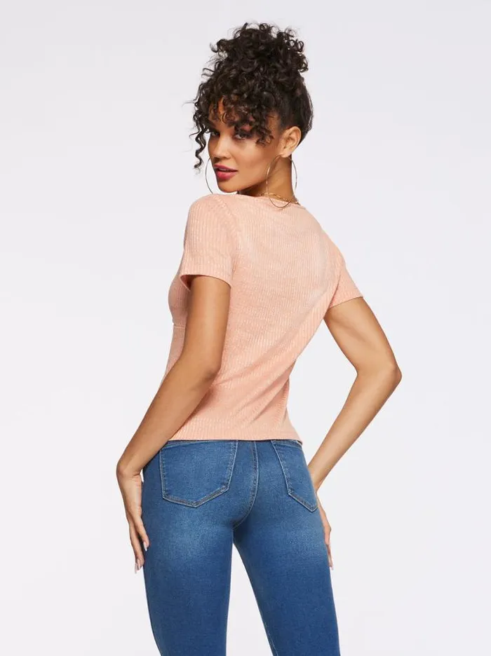 Tops Clothing Jessica Simpson Kendyl Top In Brandied Melon