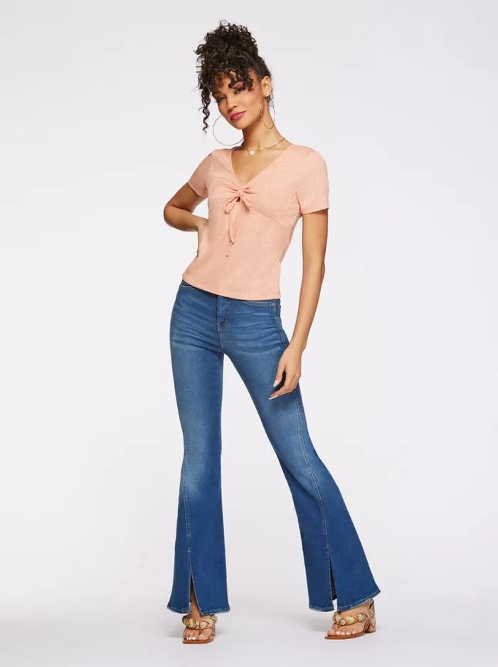 Tops Clothing Jessica Simpson Kendyl Top In Brandied Melon