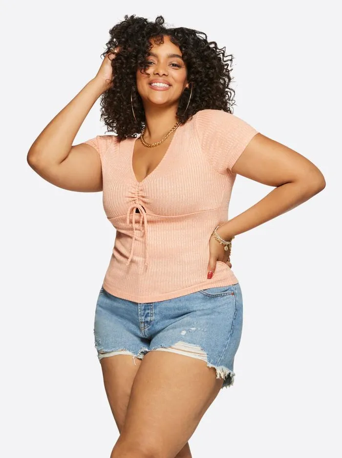 Tops Clothing Jessica Simpson Kendyl Top In Brandied Melon