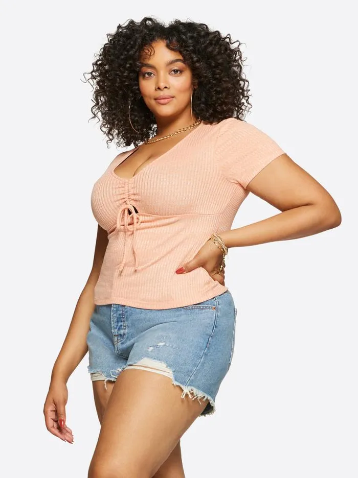 Tops Clothing Jessica Simpson Kendyl Top In Brandied Melon