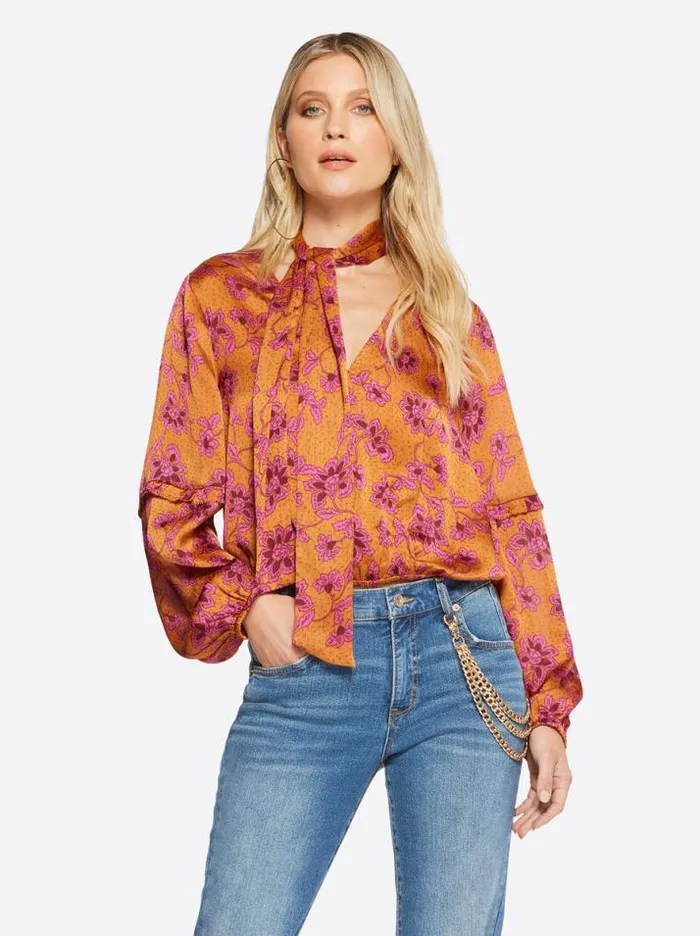Tops Clothing Jessica Simpson Marisol Top In Botanical Pebbles