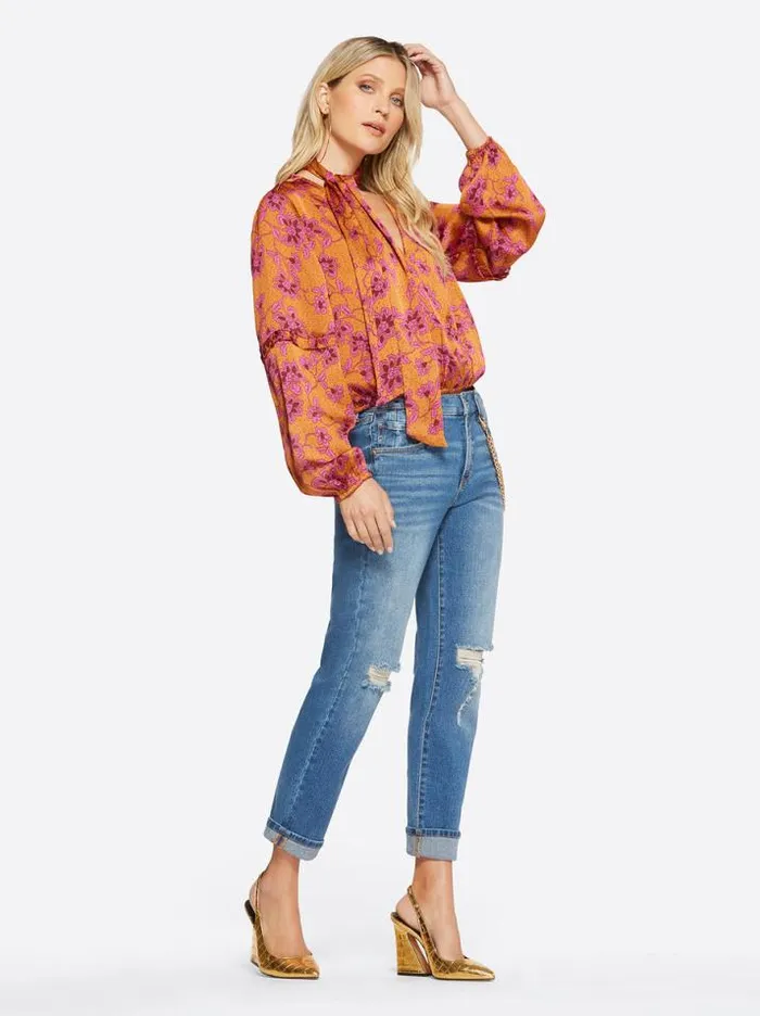 Tops Clothing Jessica Simpson Marisol Top In Botanical Pebbles