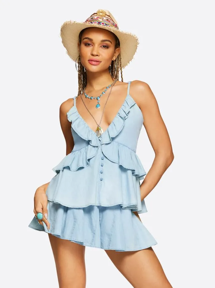Tops Clothing Jessica Simpson Zoey Cami In Daydream