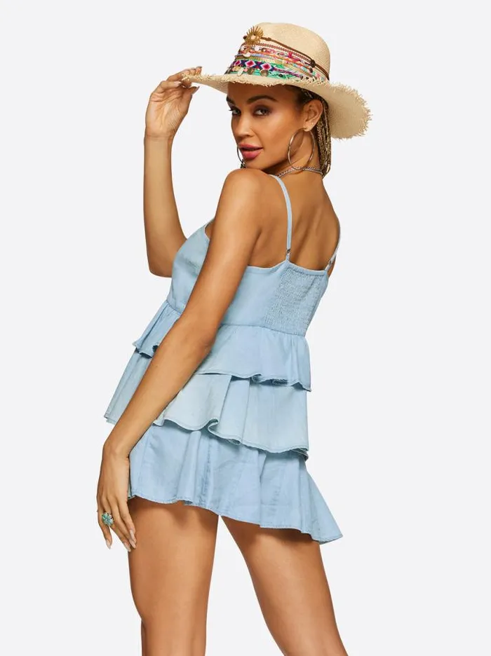 Tops Clothing Jessica Simpson Zoey Cami In Daydream