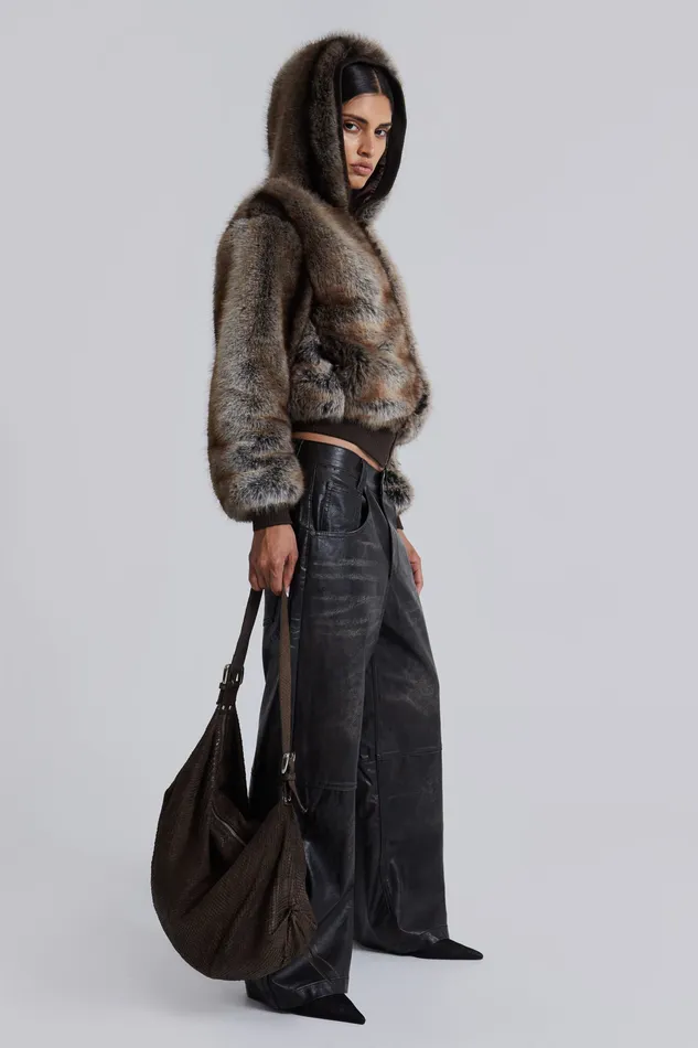 Tops Jaded London Women Shop Ash Faux Leather Colossus Trousers