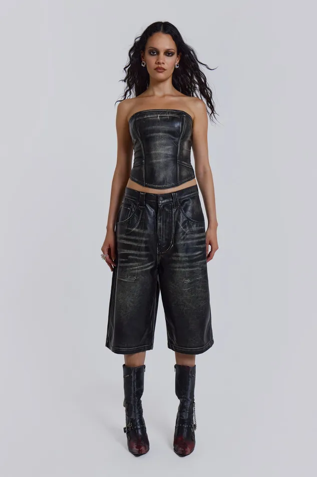 Tops Shop Ash Faux Leather Colossus Shorts Jaded London Women