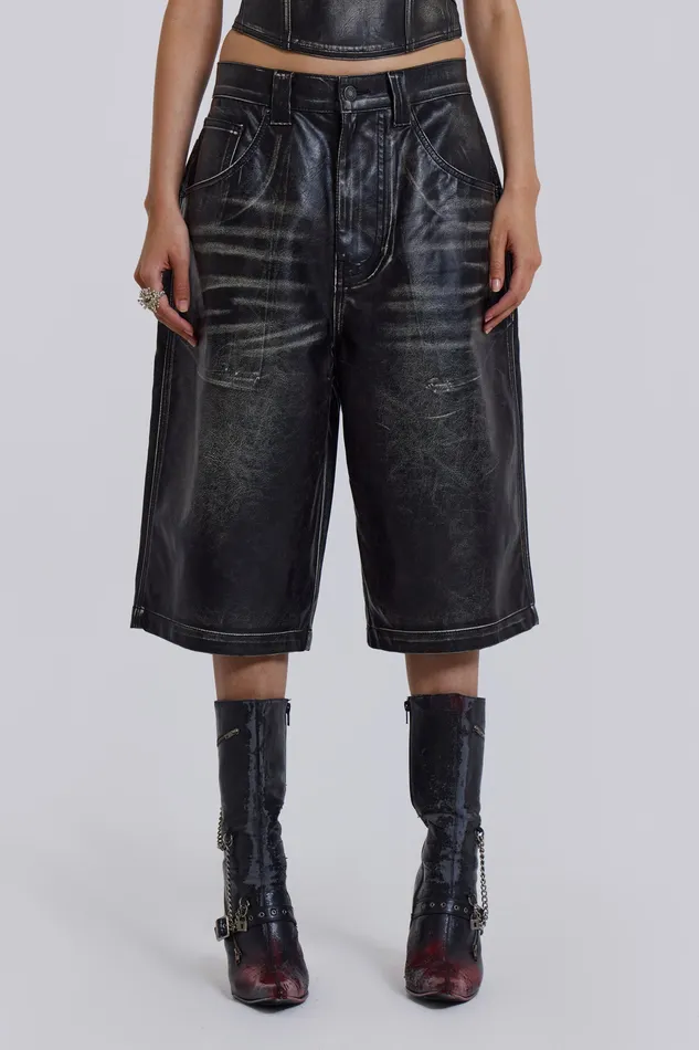 Tops Shop Ash Faux Leather Colossus Shorts Jaded London Women