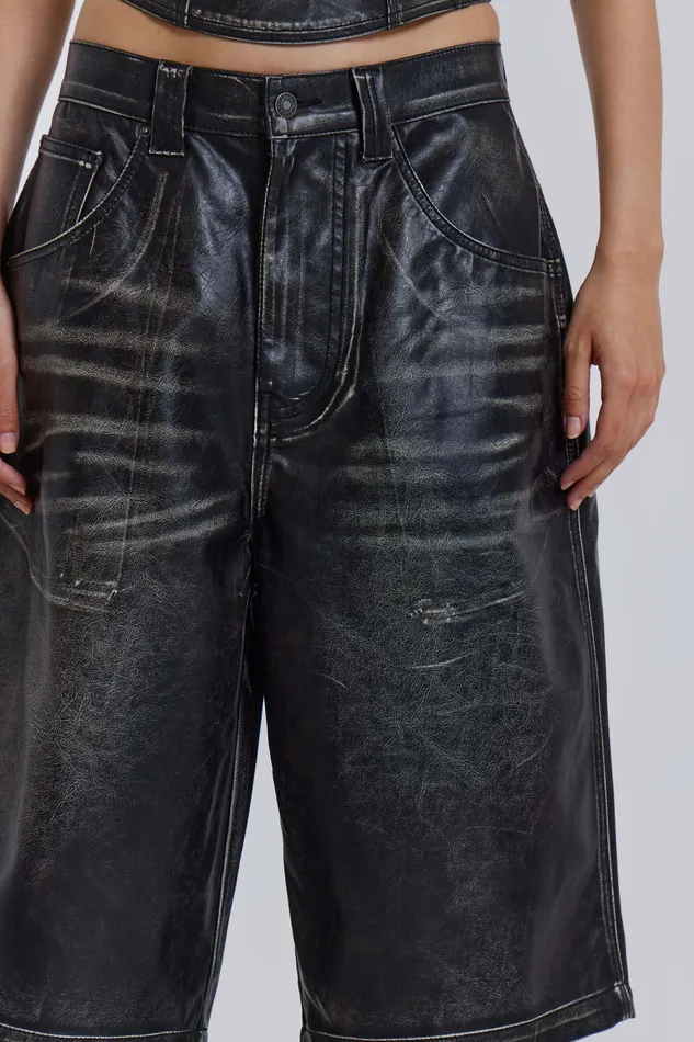 Tops Shop Ash Faux Leather Colossus Shorts Jaded London Women