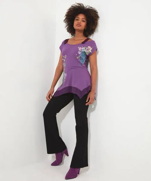 Tops Tunics and Blouses Apparel Perfect Peacock Jersey Top Purple Joebrowns Tops Tunics and Blouses Apparel Perfect Peacock Jersey Top Purple Joebrowns