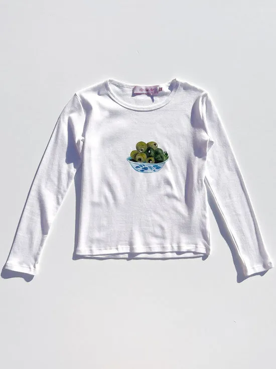 Tops Women Dana Long Sleeve Tee Olive Bowl Lisa Says Gah