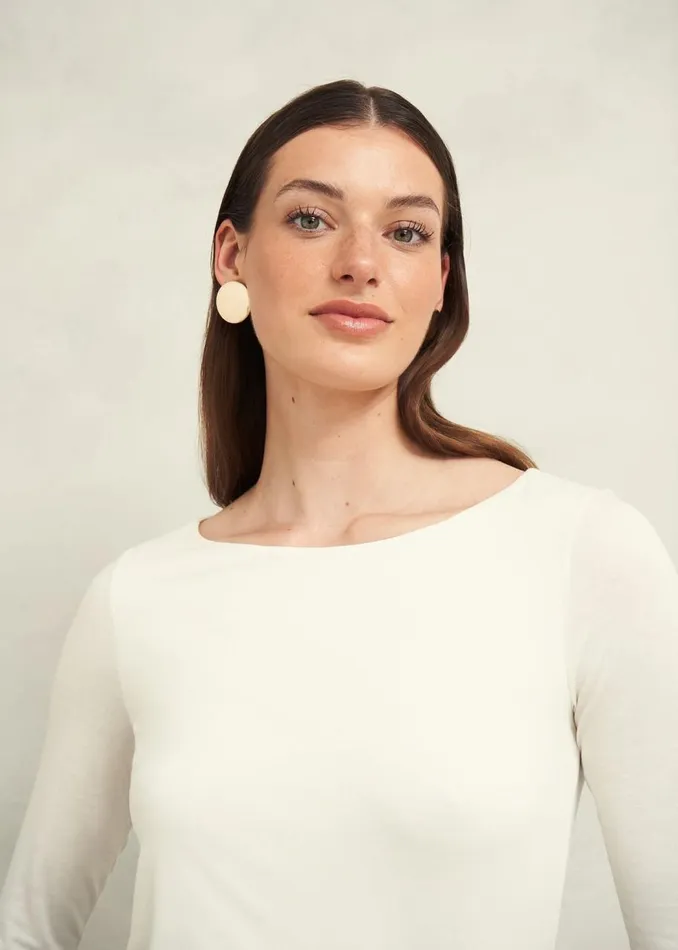 Tops Women HOBBS Sonya Plain Top Hobbs Ivory