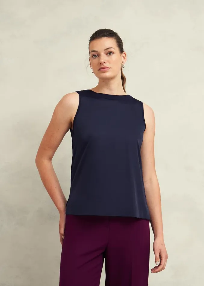 Tops Women HOBBS Trina Knitted Top Hobbs Navy