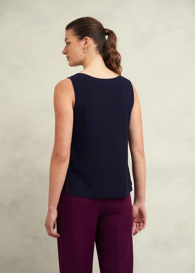 Tops Women HOBBS Trina Knitted Top Hobbs Navy