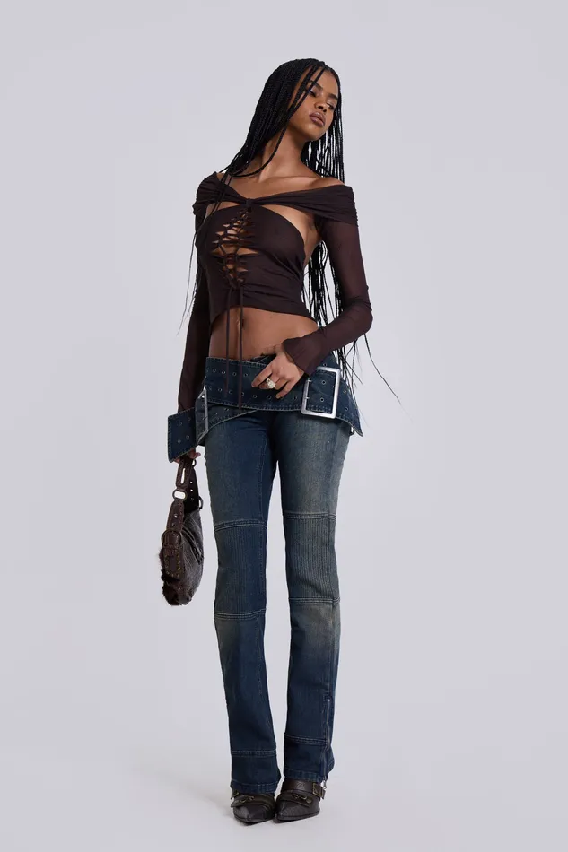 Tops Women Shop Assassin Dark Denim Jeans Jaded London