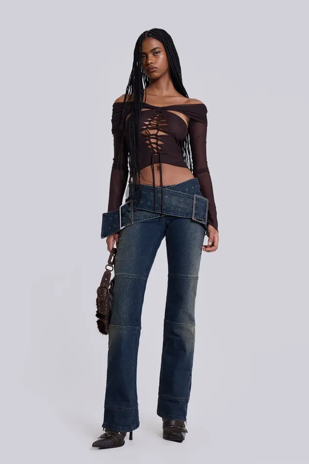 Tops Women Shop Assassin Dark Denim Jeans Jaded London