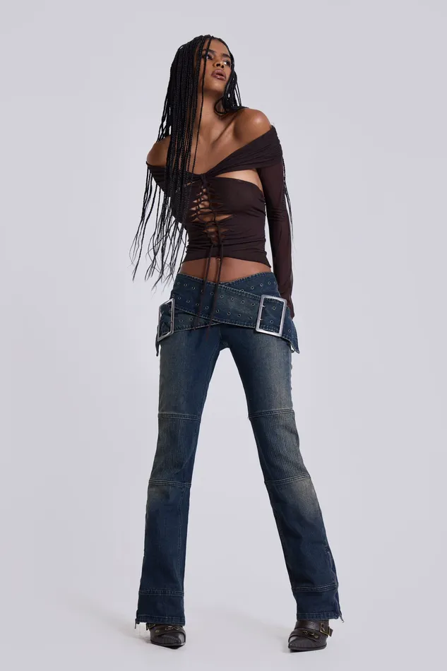 Tops Women Shop Assassin Dark Denim Jeans Jaded London