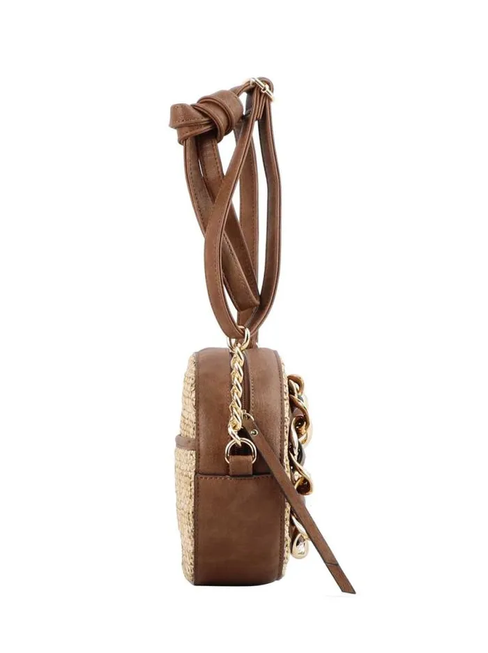 Tote Bags Jessica Simpson Maison Circle Crossbody In Straw Natural