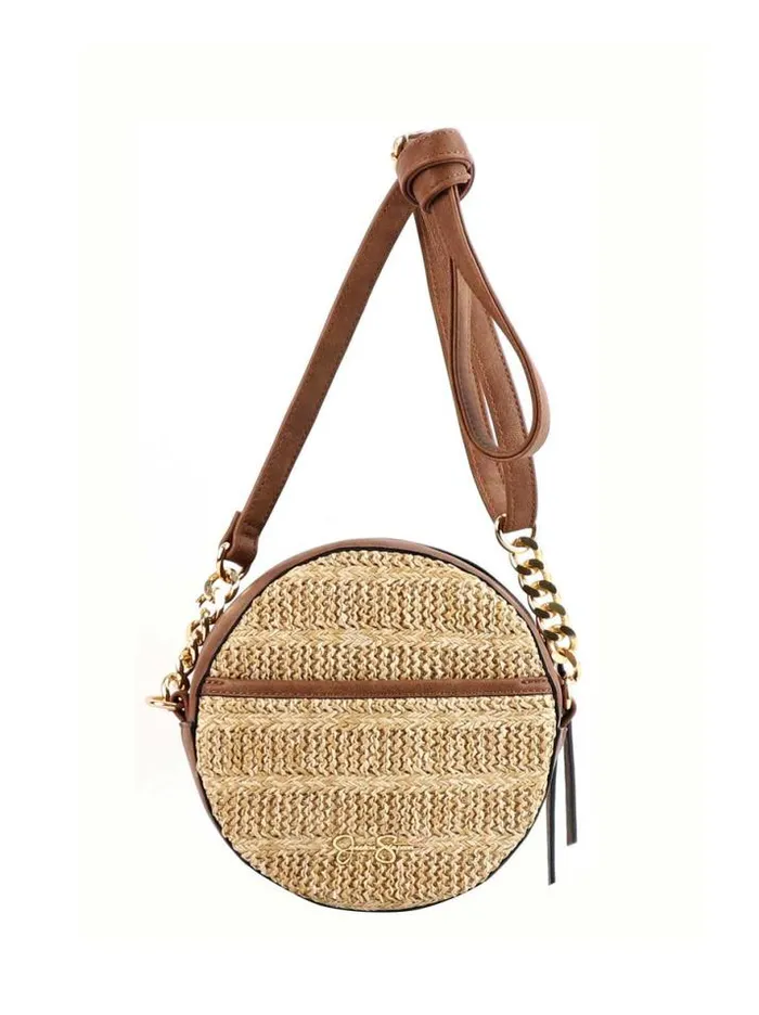 Tote Bags Jessica Simpson Maison Circle Crossbody In Straw Natural