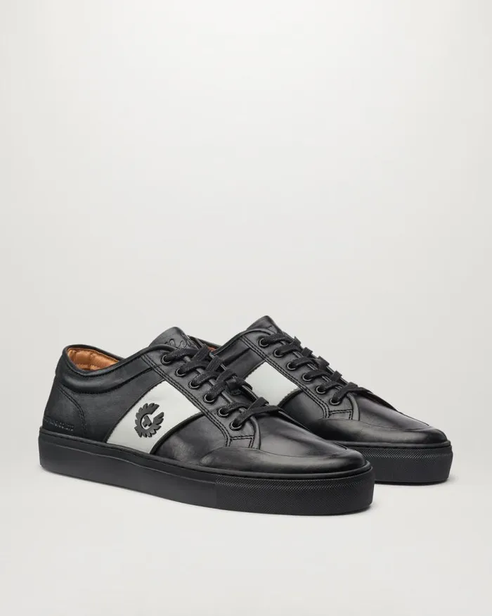 Trainers Men Belstaff Phoenix Low Top Sneakers Black