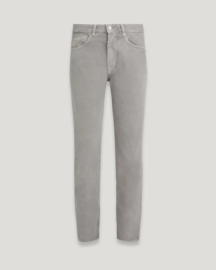 Trousers Men Belstaff Mineral Brockton Straight Jeans Dark Cloud Grey