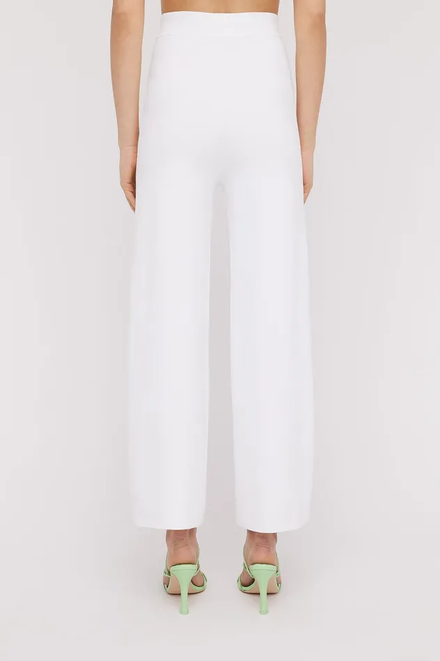 Trousers MICRO CREPE CROP TROUSER 18 WHITE 8211 Scanlan Theodore Women Trousers MICRO CREPE CROP TROUSER 18 WHITE 8211 Scanlan Theodore Women