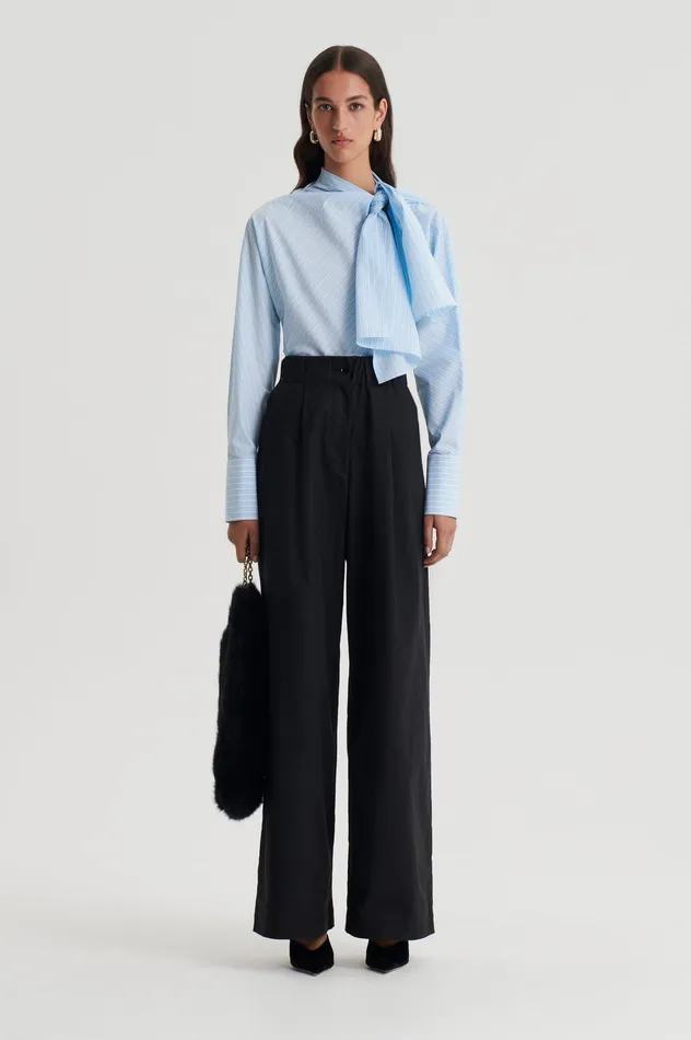 Trousers Scanlan Theodore Women PLEAT CARGO TROUSER BLACK