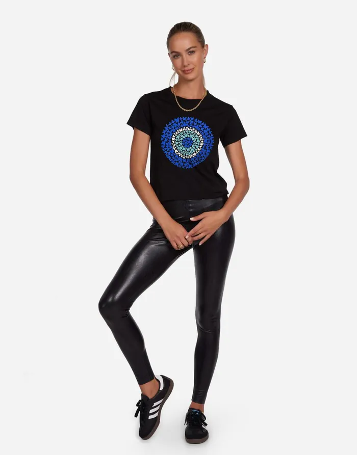 Ursula Butterfly Evil Eye Black Women039s Lauren Moshi Short Sleeve