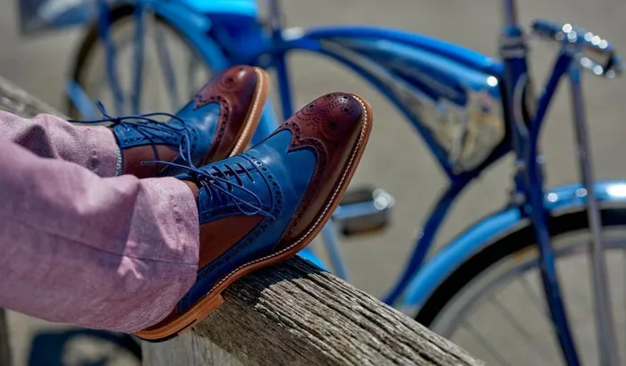 Valiant Multi 8211 Red Grey Purple Hand Painted Men Barker Shoes Mens Brogues