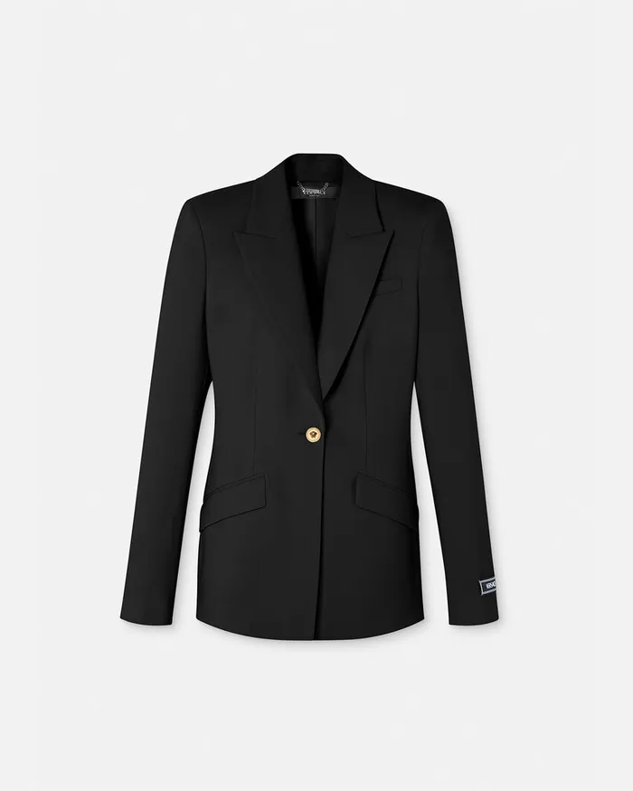 Versace Blazer and Jackets Women SingleBreasted Dv Blazer Black
