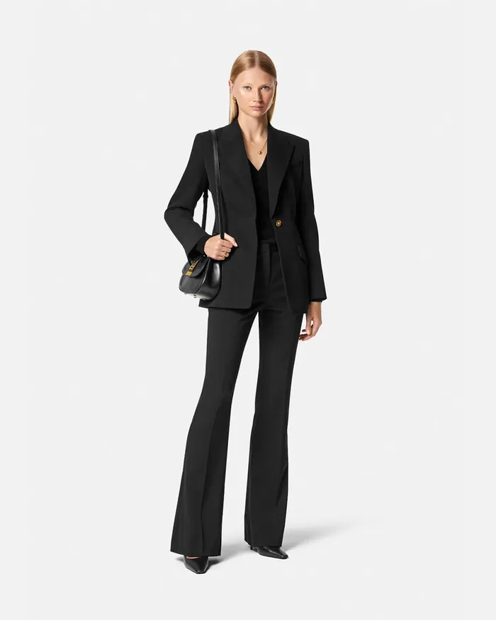 Versace Blazer and Jackets Women SingleBreasted Dv Blazer Black