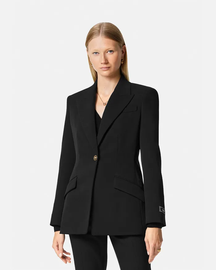 Versace Blazer and Jackets Women SingleBreasted Dv Blazer Black