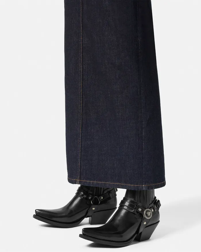 Versace Boots Women Texano Ankle Boots 50 Mm Black