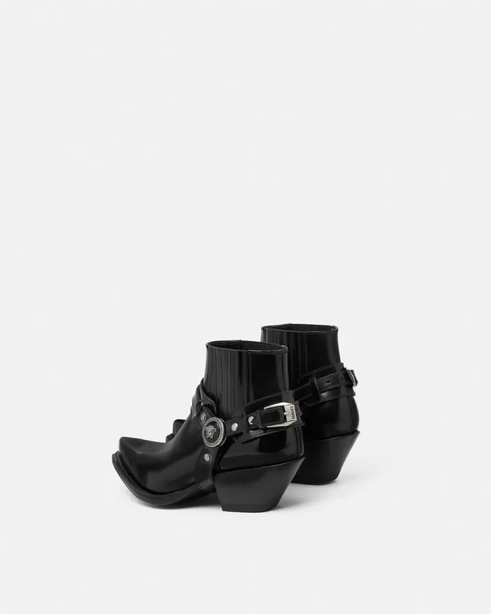 Versace Boots Women Texano Ankle Boots 50 Mm Black