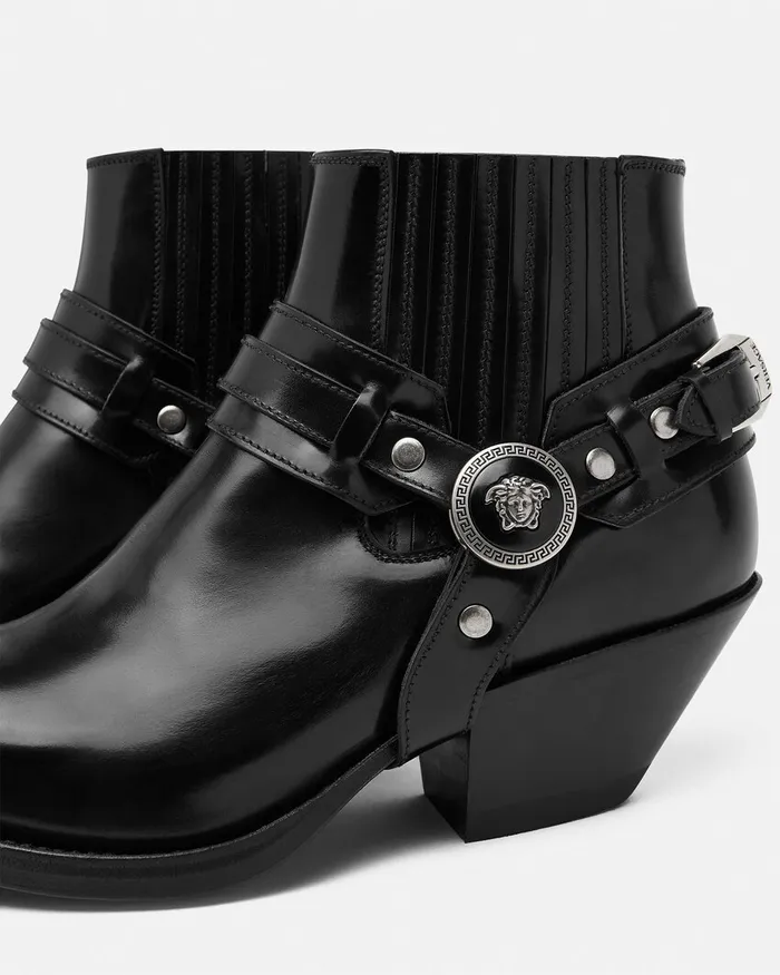 Versace Boots Women Texano Ankle Boots 50 Mm Black