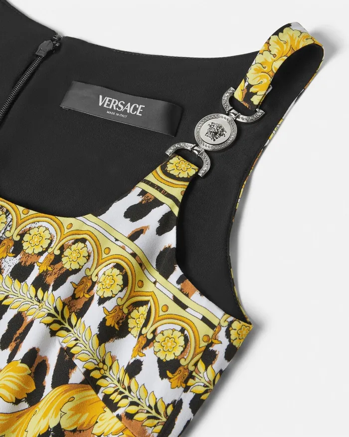 Versace Dresses Women Wild Barocco Fitted Midi Dress Print