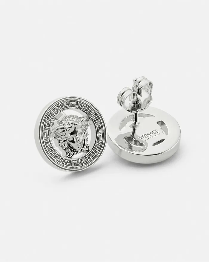 Versace Earrings WomenMen Medusa 03995 Stud Earrings Silver