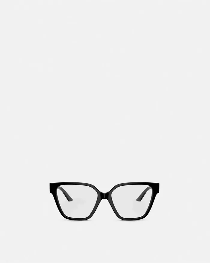 Versace Eyeglass Frames Women Greca Strass Glasses Blackgold