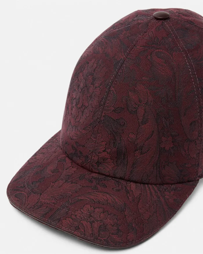 Versace Hats and Caps WomenMen Barocco Jacquard Baseball Cap Brown
