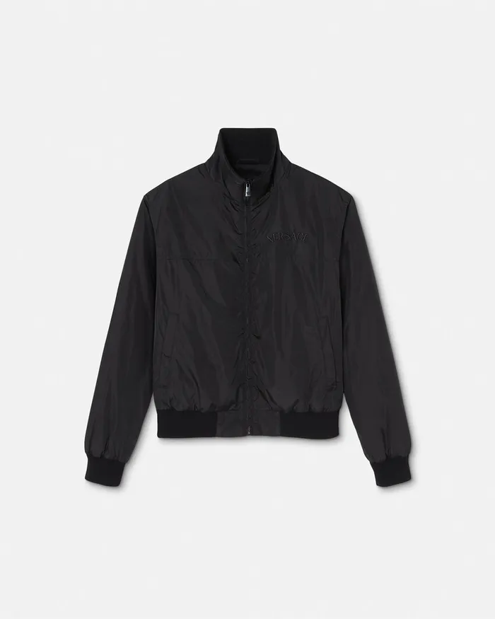 Versace Jackets and Coats Men Milano Stamp Blouson Jacket Black