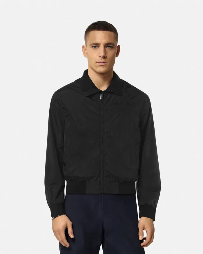 Versace Jackets and Coats Men Milano Stamp Blouson Jacket Black