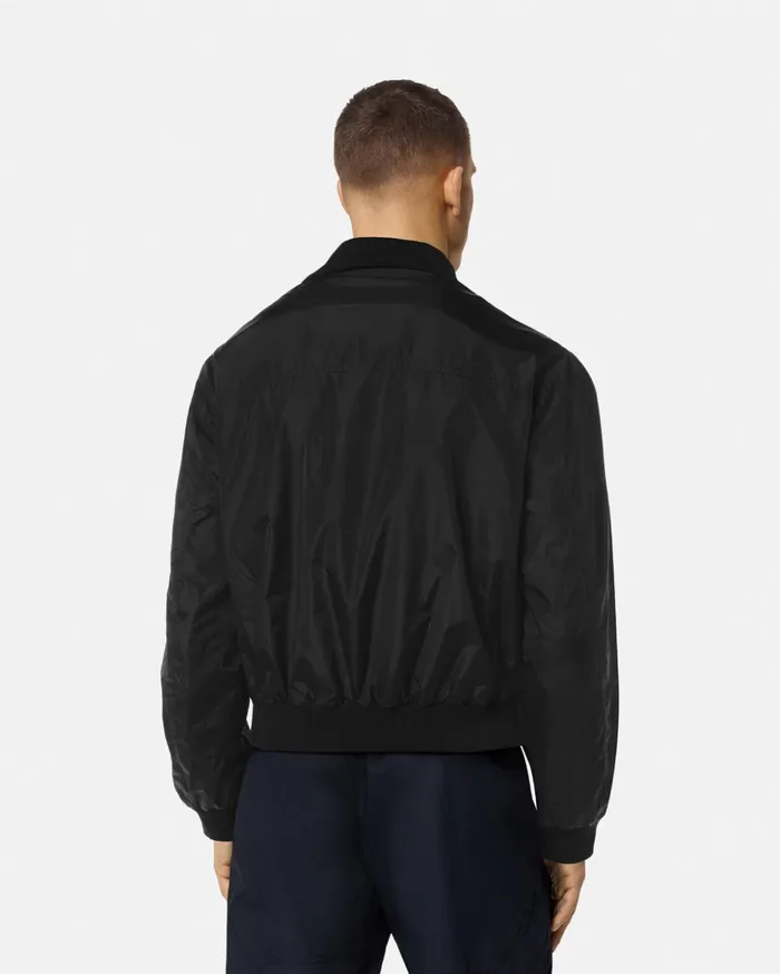 Versace Jackets and Coats Men Milano Stamp Blouson Jacket Black
