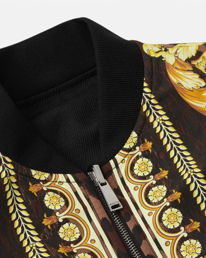 Versace Jackets and Coats Men Wild Barocco Reversible Bomber Jacket Animalier