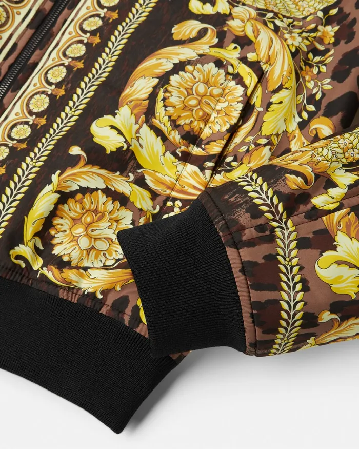 Versace Jackets and Coats Men Wild Barocco Reversible Bomber Jacket Animalier