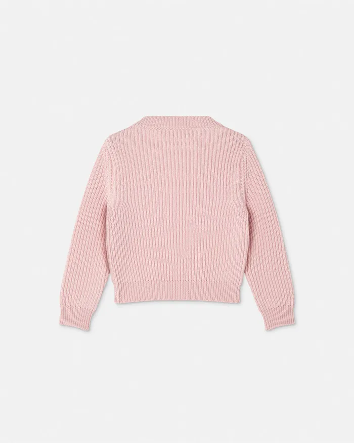 Versace Knitwear and Sweatshirts Kids 1978 ReEdition Logo Baby Sweater Light Pink