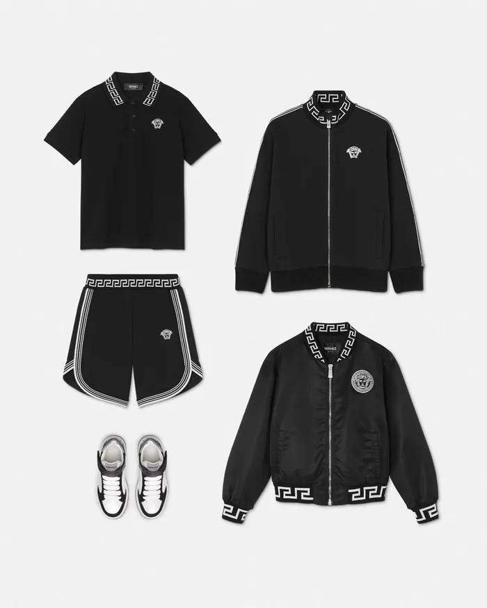 Versace Knitwear and Sweatshirts Kids Greca Sweatshirt Black